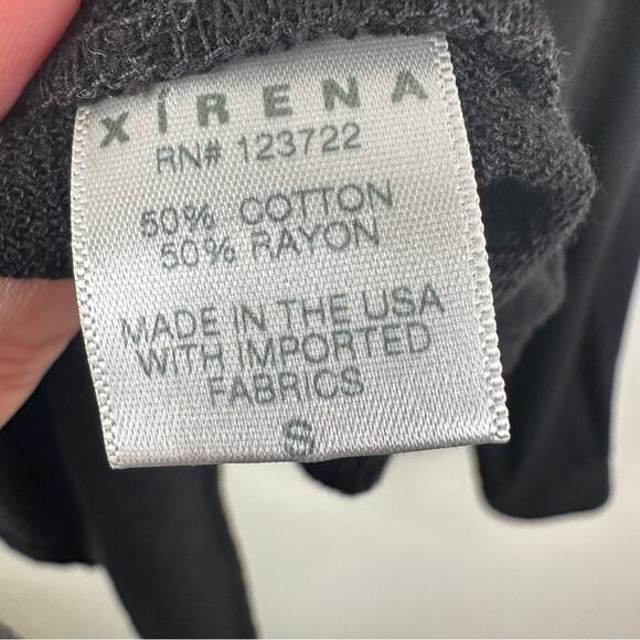 Xirena Shirt Womens Small Black Cotton Blend Relaxed Fit Casual Button Down Top - Picture 7 of 8